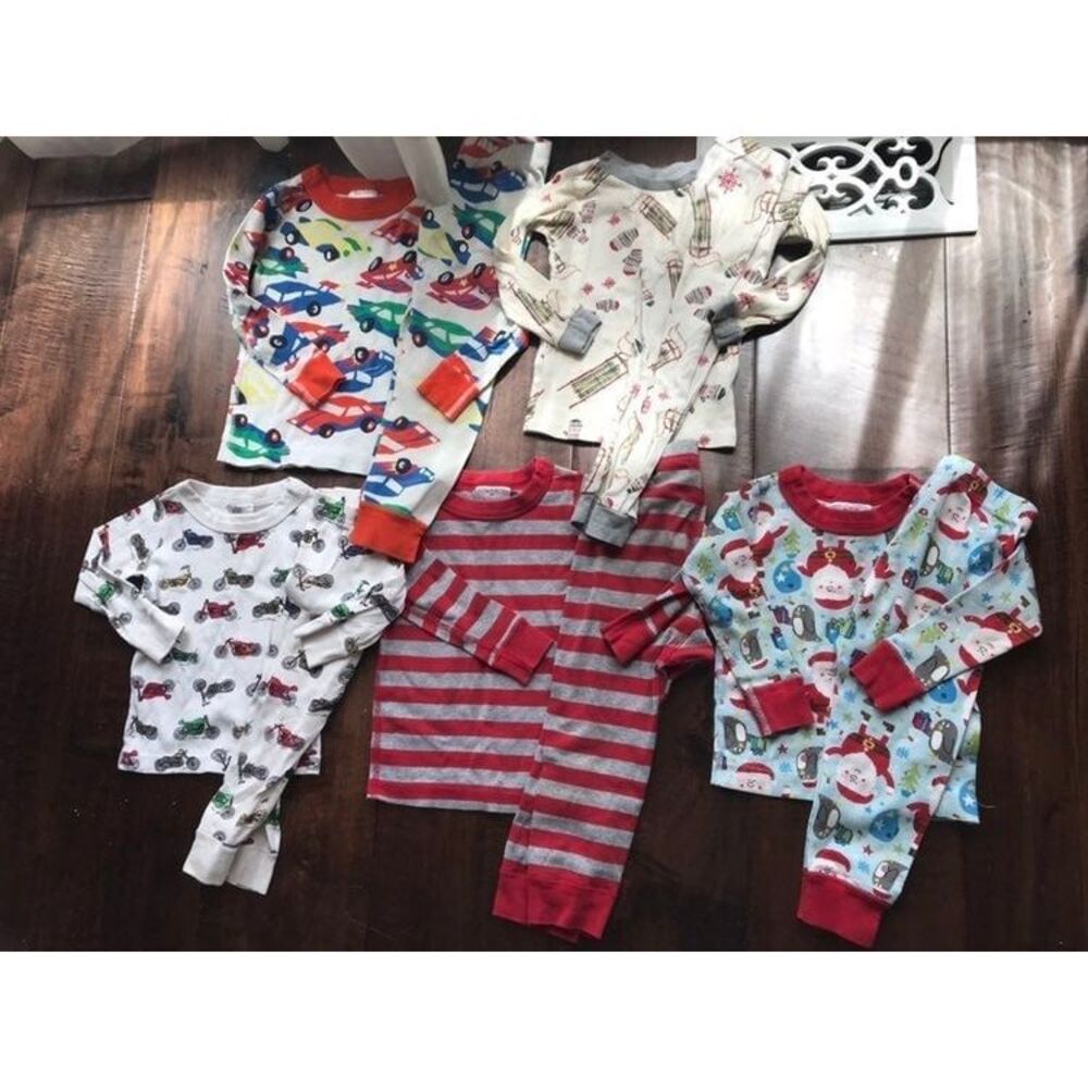 Hanna anderseon 80 90 pajamas lot burts bees christmas stripes fall